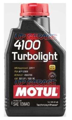 MOTUL
4100
TURBOLIGHT
(4100
Turbo light)
10 W 40
1 L
107719