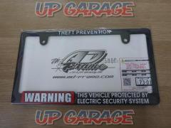 【KG196】 THEFT WARNING SECURITY Lic Frame