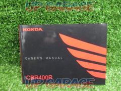 CBR400R
Owners manual