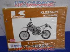 KAWASAKI(カワサキ) KLX250-F1(KLXX250ES) モーターサイクルパーツカタログ