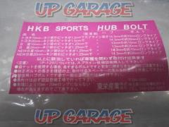 HKB
HK-38
Hub bolt
Nissan 10mm
10P
V10531