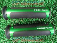【POSH Faith】汎用ハイブリッドグリップ Φ22.2mm グリーン/ブラック