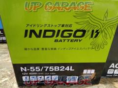 INDIGO(インディゴ) カーバッテリー N-55/75B24L アイドリングストップ車対応