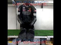 【サイズ:L】SIMPSON(シンプソン) 2ピースレーシングスーツ ブーツアウト BK/WH ※MFJ公認規格