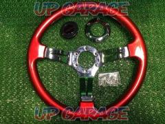 Manufacturer unknown wood steering wheel
Red wood grain x plated spokes
350 mm