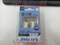 PHILIPS/フィリップス ウインカーランプ LED T20 アンバー 80ルーメン 2個入り 車検対応  11065ULWS2