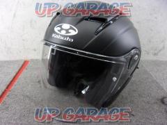 サイズL(57-58cm) OGK(オージーケー) EXCEED(エクシード) ジェットヘルメット フラットブラック 定価税抜32000円