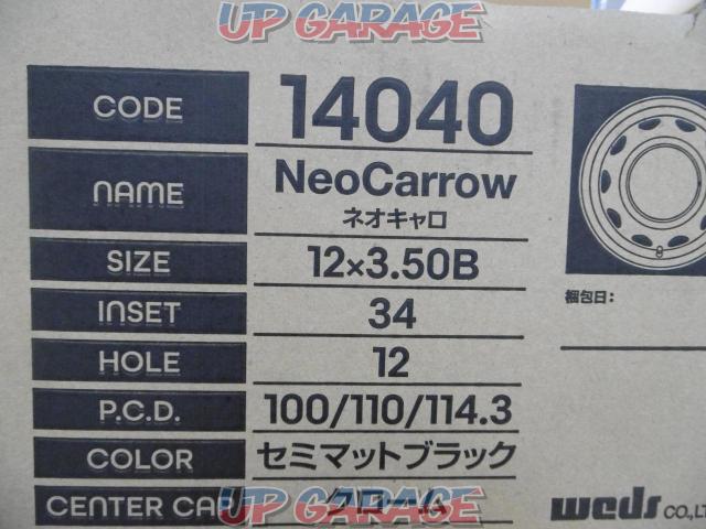 weds neocarrow ネオキャロ [スチールホイール] クロームキャップ 12インチ 4本セット 未使用-07