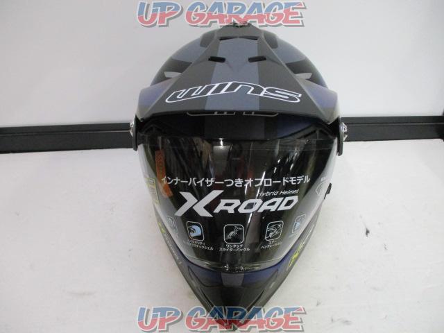 WINS(ウインズ) X-ROAD オフロードヘルメット FREE RIDE マットブラック×ブルー Lサイズ アウトレット品-02