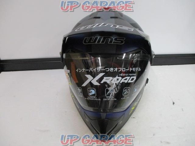 WINS(ウインズ) X-ROAD オフロードヘルメット FREE RIDE マットブラック×ブルー Mサイズ アウトレット品-02