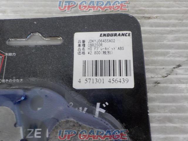 ENDURANCE
Brake pad
JDKY06455A02
Price 2800-
CBR250R
MC 43-02