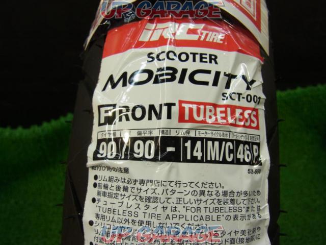 IRC
MOBICITY
SCT-001
front
Tubeless tire
90 / 90-14M / C46P-03