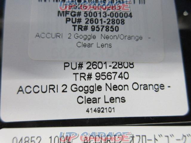 100% ACCURI2 オフロードゴーグル  ネオンオレンジ-09