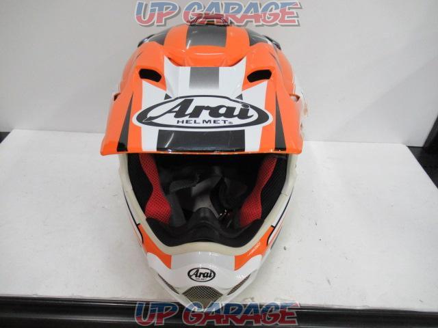 Arai(アライ) V-CROSS オフロードヘルメット ブラック/オレンジ Lサイズ-02
