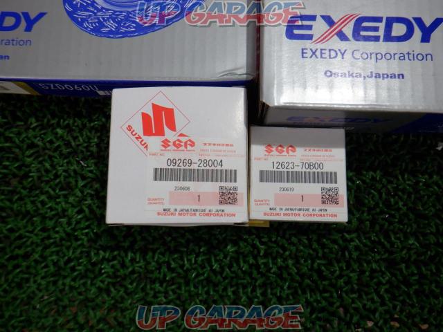 EXEDYSZC544U (clutch cover) + SZD060 (clutch disc)
+
Suzuki Genuine 1263-70B00
Pilot bearing
+
Suzuki Genuine 0929-28004
Release Bear-02