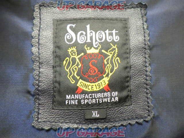 【Schott】ショット レザーパーカージャケット XLサイズ-06