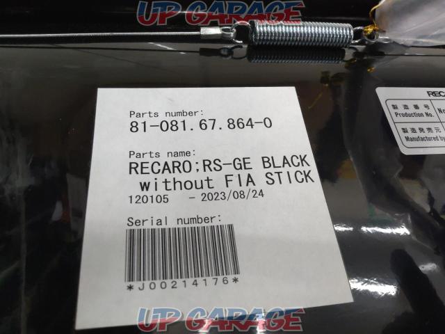 ★値下げしました!!03★ RECARO RS-GE BLACK without FIA STICKER フルバケットシート-03