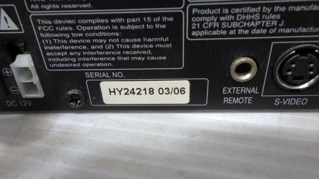 CAMOS
DVD player (DV-3600B)
For part removing!-06