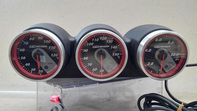 MUGEN water temperature gauge + oil temperature gauge + oil pressure gauge + control unit + assist meter
■With meter hood panel for GK fit!-02