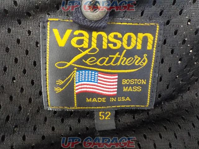 【Vanson】パンチングレザージャケット サイズ:52-09
