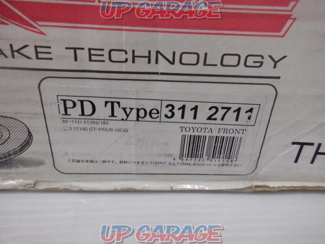 DIXCEL PD TYPE ブレーキローター フロント用 311 2711 セリカ ST185 GT-FOUR M/C前 カリーナED ST182/ST183-03