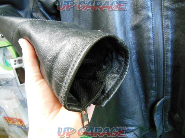 【KUSHITANI】K0698 レギュレータージャケット フード付きシングルレザージャケット ブラック サイズ:L/3W-02
