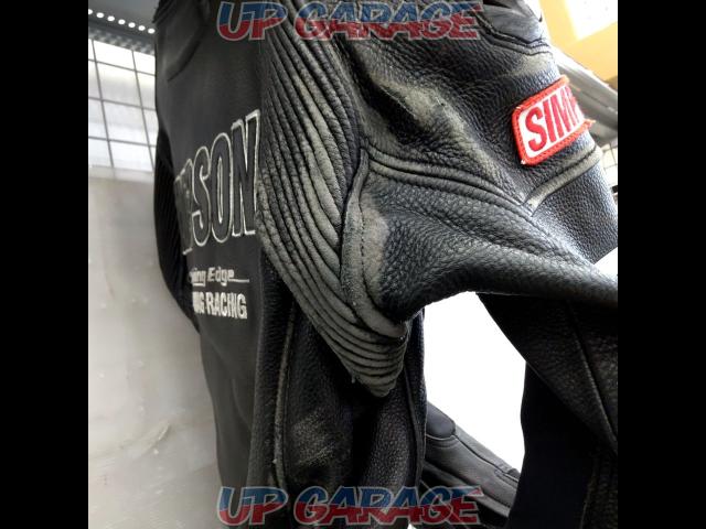 【サイズ:L】SIMPSON(シンプソン) 2ピースレーシングスーツ ブーツアウト BK/WH ※MFJ公認規格-04