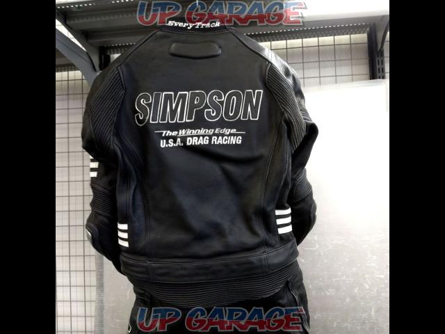 【サイズ:L】SIMPSON(シンプソン) 2ピースレーシングスーツ ブーツアウト BK/WH ※MFJ公認規格-07