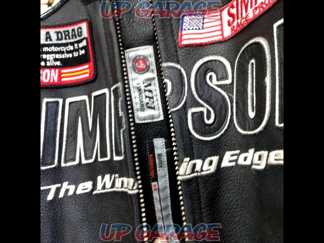 【サイズ:L】SIMPSON(シンプソン) 2ピースレーシングスーツ ブーツアウト BK/WH ※MFJ公認規格-10