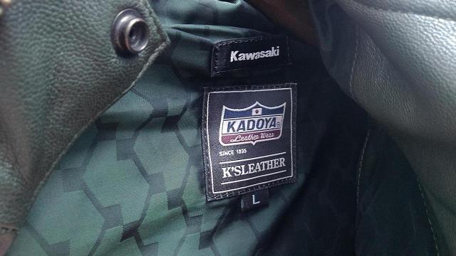 L size KAWASAKIxKADOYA
Kawasaki Kadoya collaboration
Leather jacket-05