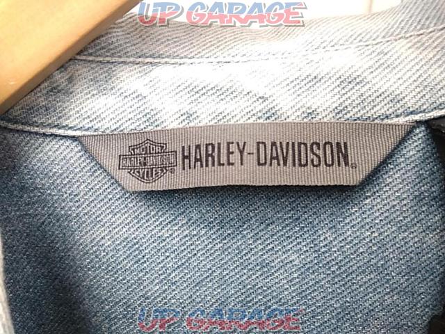 【HarleyDavidson】デニム地長袖シャツ サイズ:S-10