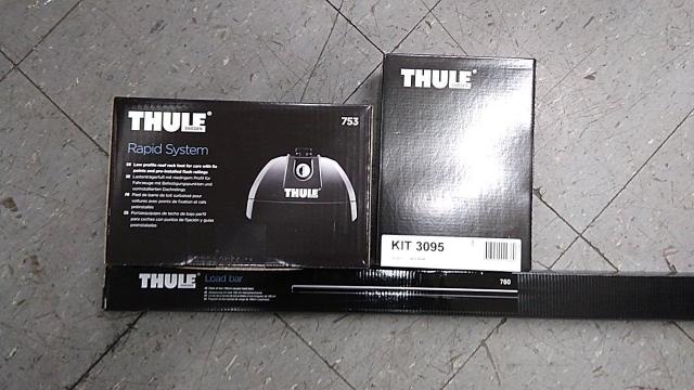 THULE ベースキャリアシステム フットKIT3095 + ロードバー760 + Rapid System753-02