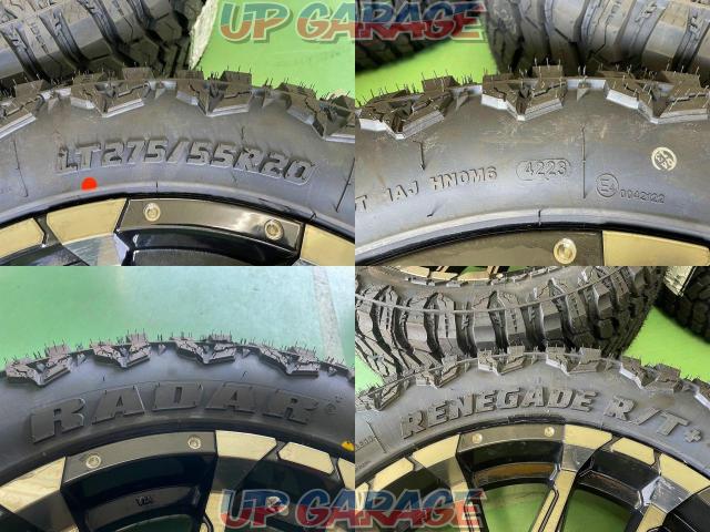 Used wheels unused tires NITRO
POWER
DERINGER
+
Radar
RENEGADE
R / T +
275 / 55R20
120/117Q
10PR
Made in 2023
Four-06