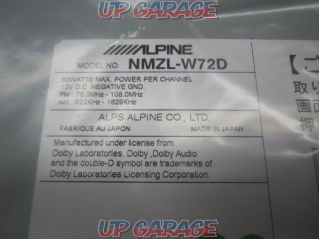 ダイハツ純正 ALPINE NMZL-W72D 7インチナビ X03494-02
