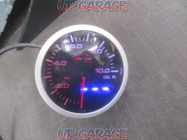 DEPO RACING 油圧計 60Φ ホワイト/アンバー-02