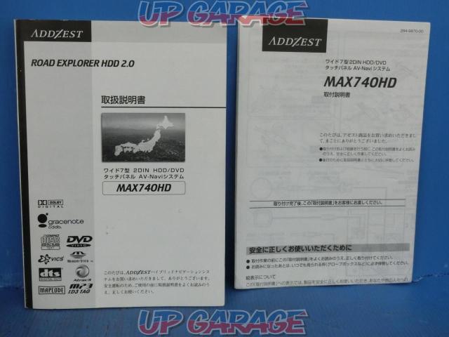 ADDZEST
Clarion
MAX740HD
7 type 2DIN 1seg HDD navigation
CD-R/RW/DVD-R/RW/CD recording/MP3/WMA-06
