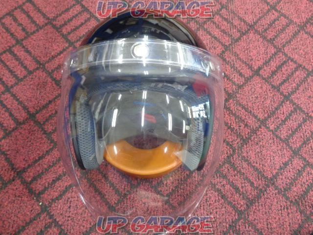 【山城】YH-001 ジェットヘルメット ブラックメタリック Mサイズ-02