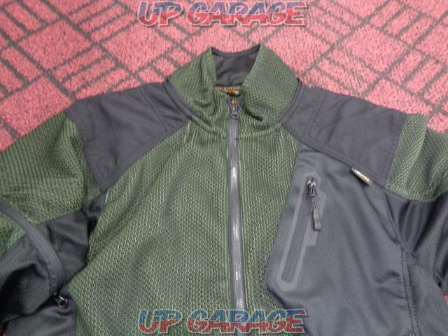 【ワークマン】RD101 メッシュジャケット ブラック/グリーン Lサイズ-02
