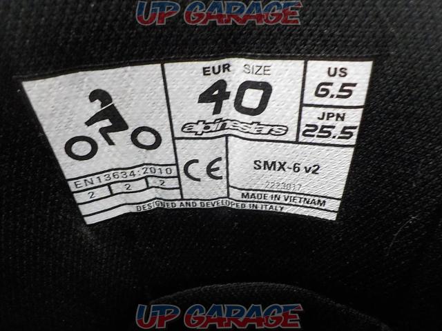 AlpinestarsSMX-6
V2
Racing boots
Size: EUR40
US 6.5
JPN25.5-09