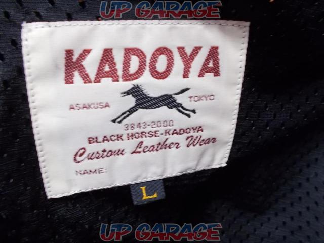 サイズ:L【KADOYA】 パンチングレザー シングル ライダース ジャケット /BLACK HORSE /K’S LEATHER-06