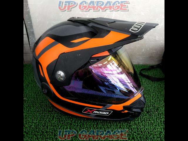 サイズ:M WINS X ROAD  オフロードヘルメット ブラック/オレンジ-02