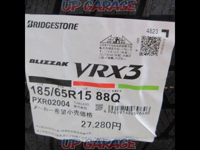 Studless tires 4 BRIDGESTONE
BLIZZAK
VRX3-03
