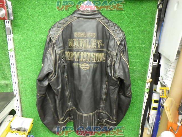 【HarleyDavidson】レザーシングルジャケット サイズL-05