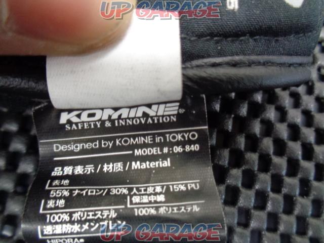 【KOMINE】 06-840 プロテクトウインターショートグローブ ブラック/レッド XLサイズ-08