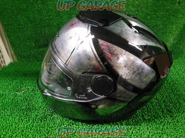【SHARK】SPARTAN HOPLITE インナーバイザー付きフルフェイスヘルメット シルバー サイズ:M-03
